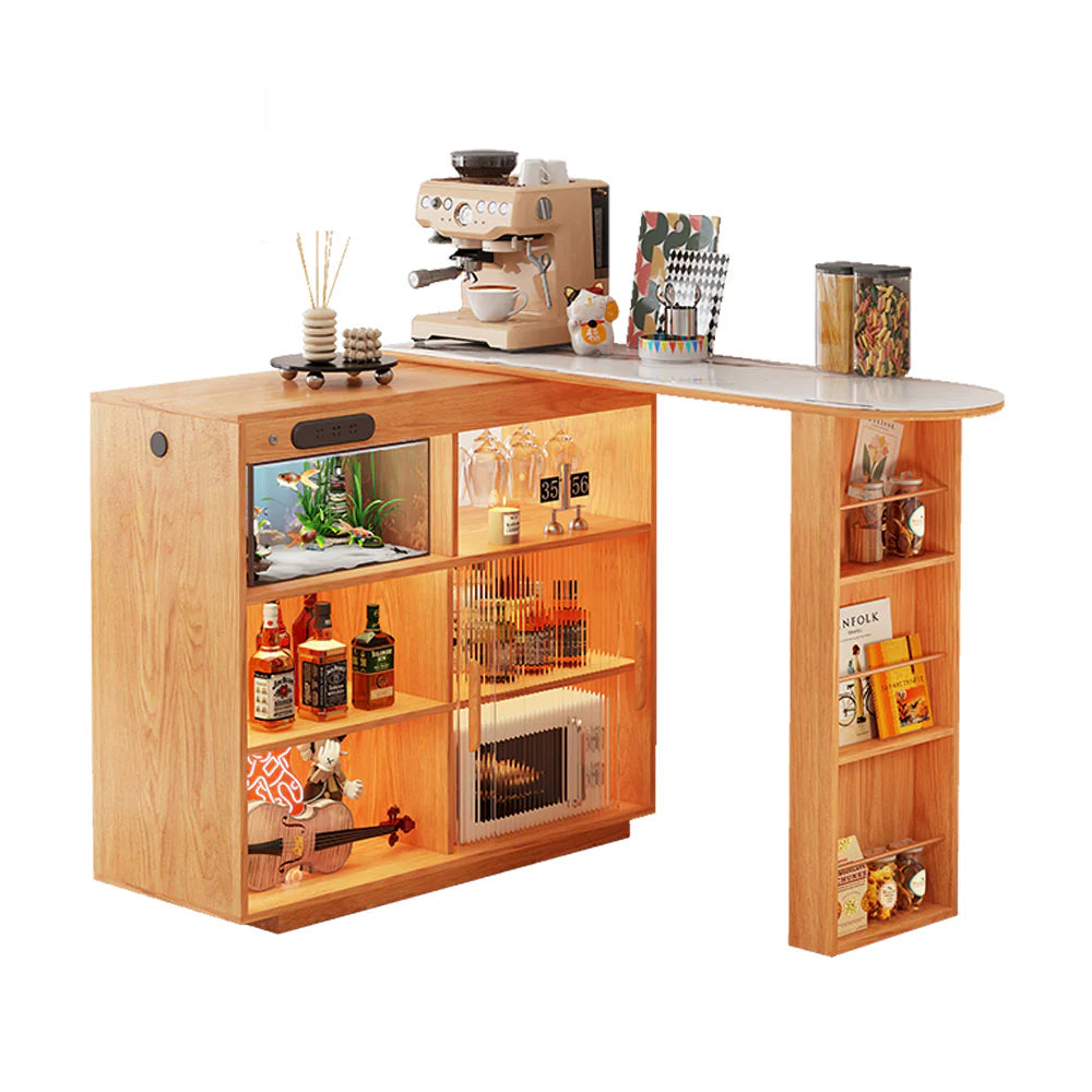 Expandable Solid Wood Bar Table