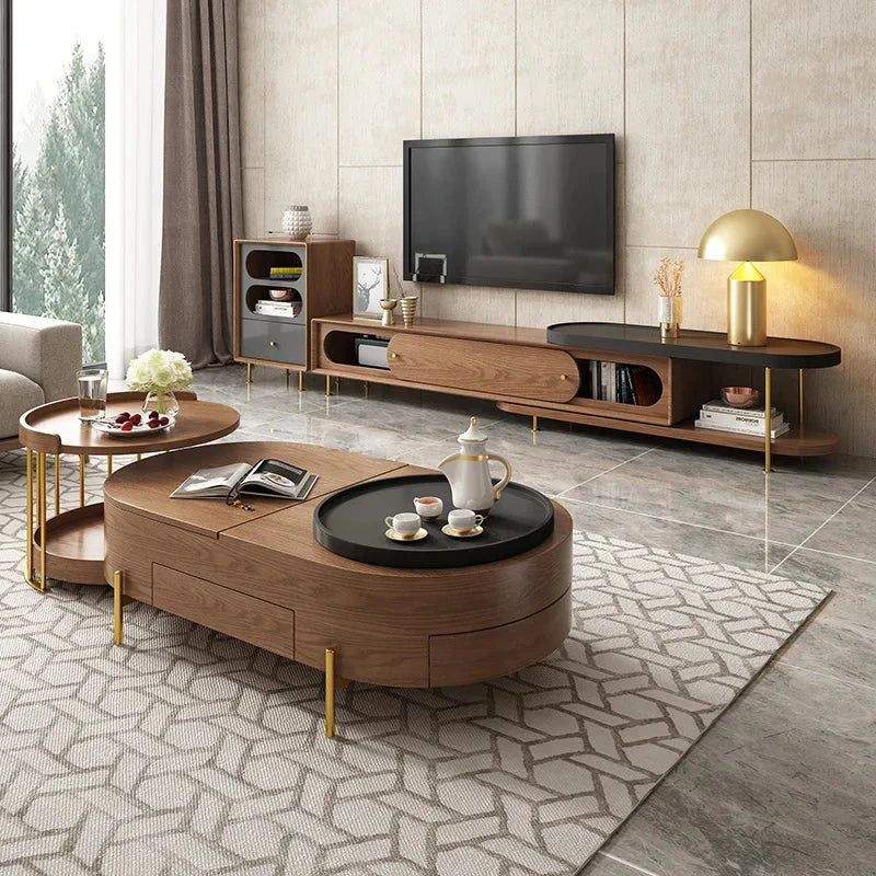 American Nordic Wooden Space-Saving Coffee Table