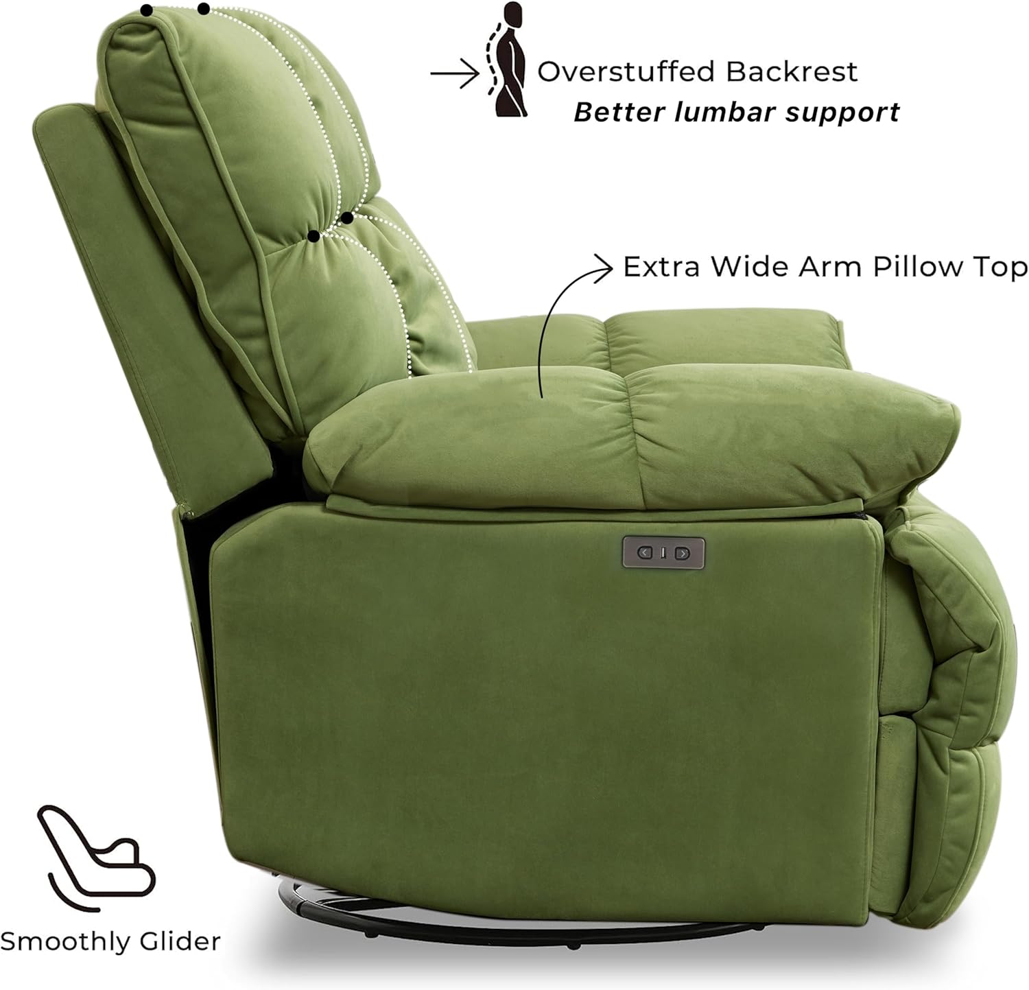 Oversized Power Rocker Recliner Chair