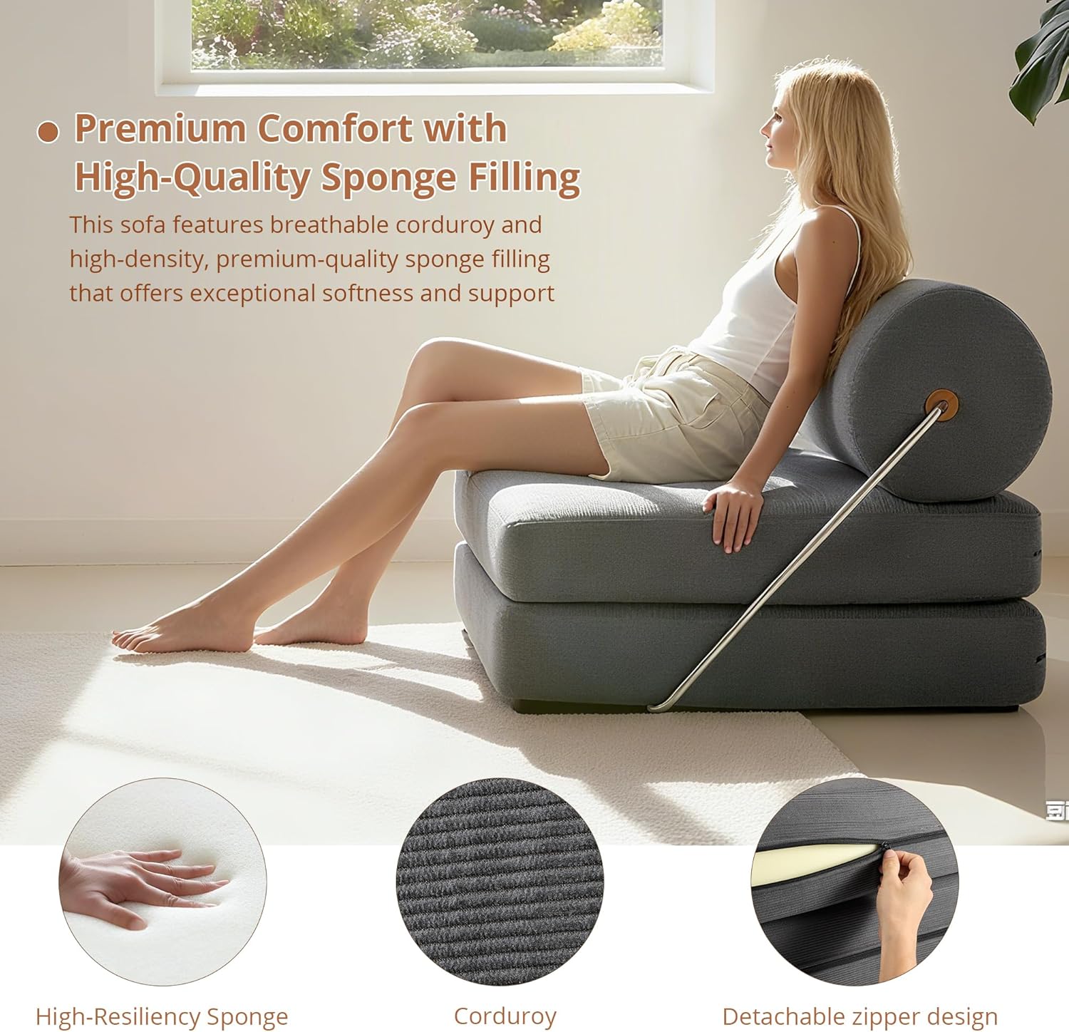 Ninjura 3-in-1 Folding Sofa Bed