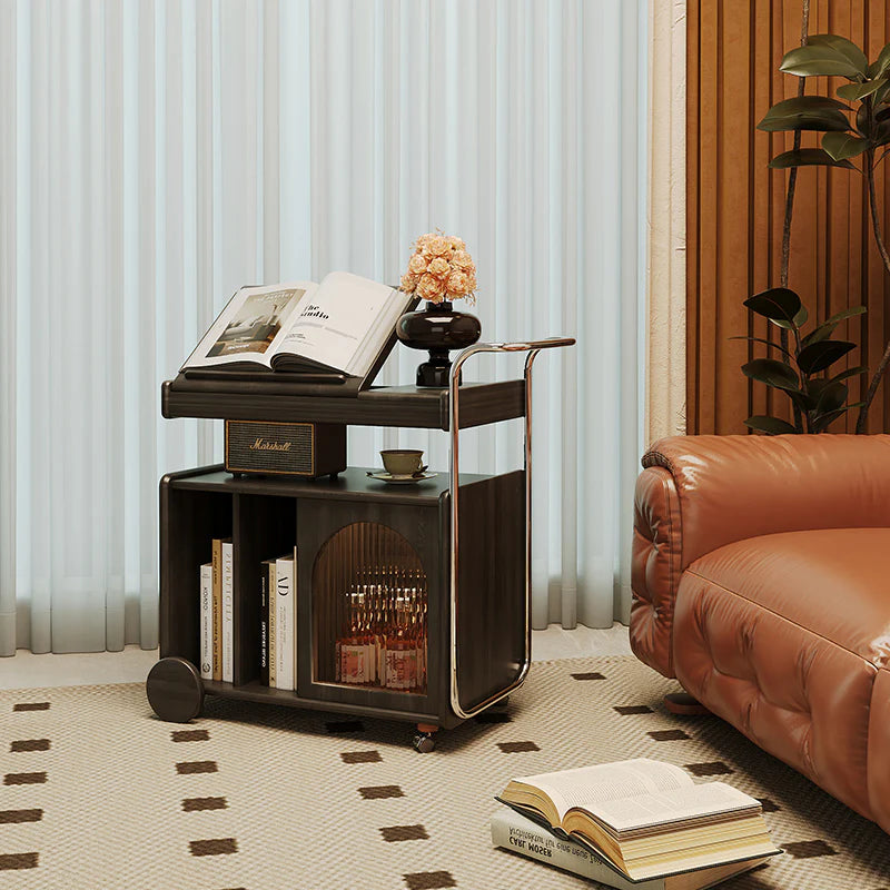 Solid Wood Bedside Cabinet Vintage Side Table
