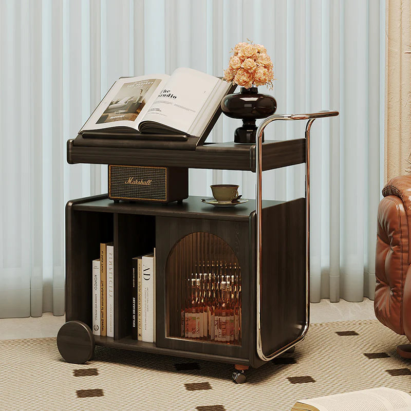 Solid Wood Bedside Cabinet Vintage Side Table