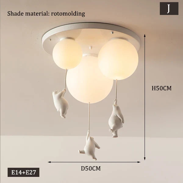 Hanging Bears Balloons Lamp