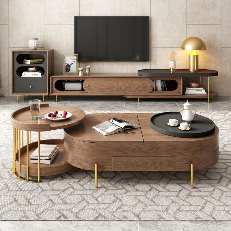 American Nordic Wooden Space-Saving Coffee Table