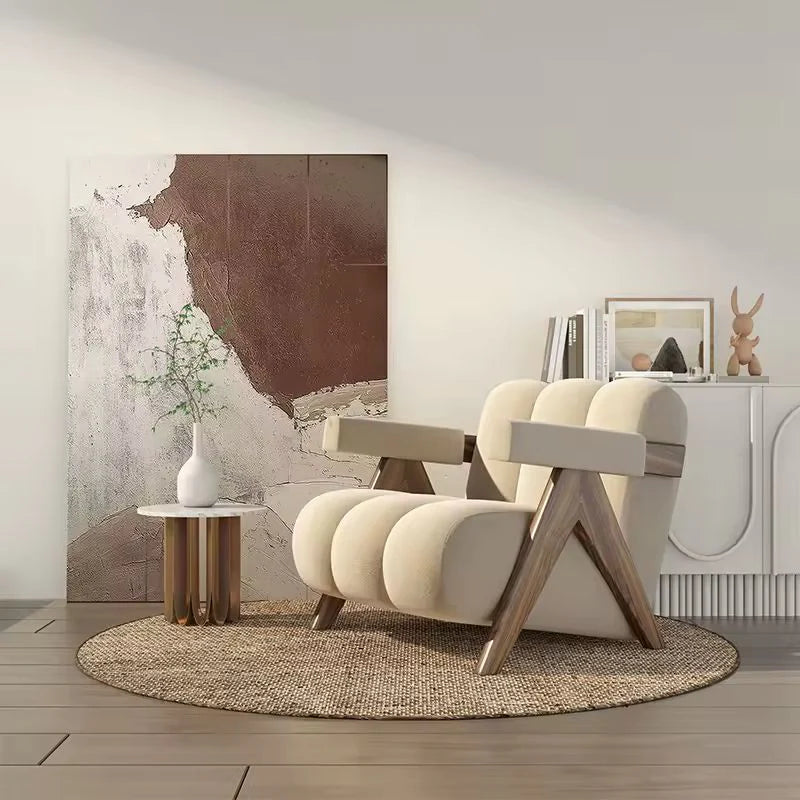Casen White Accent Chair
