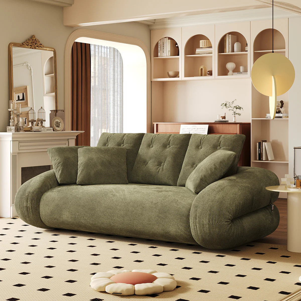 Corduroy Folding Sofa Bed