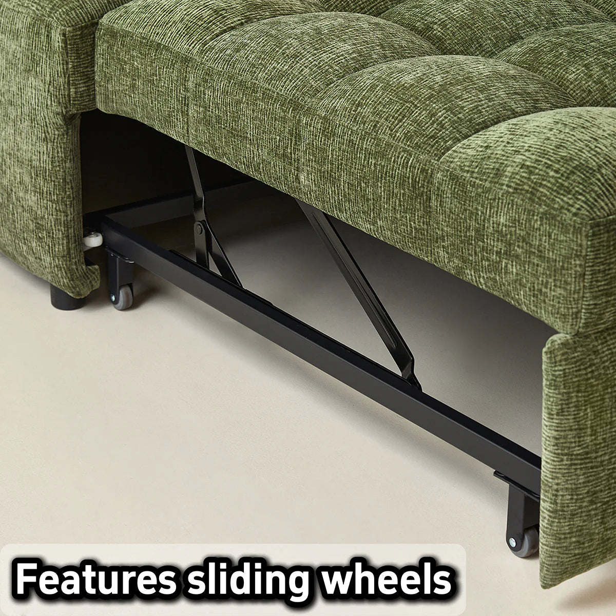 Modern Chenille Pull-Out Single Sofa Bed