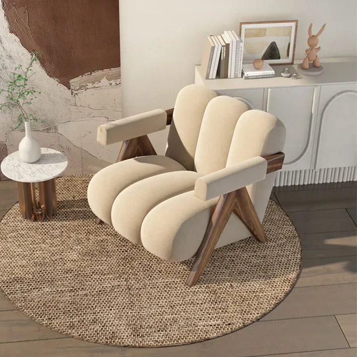Casen White Accent Chair