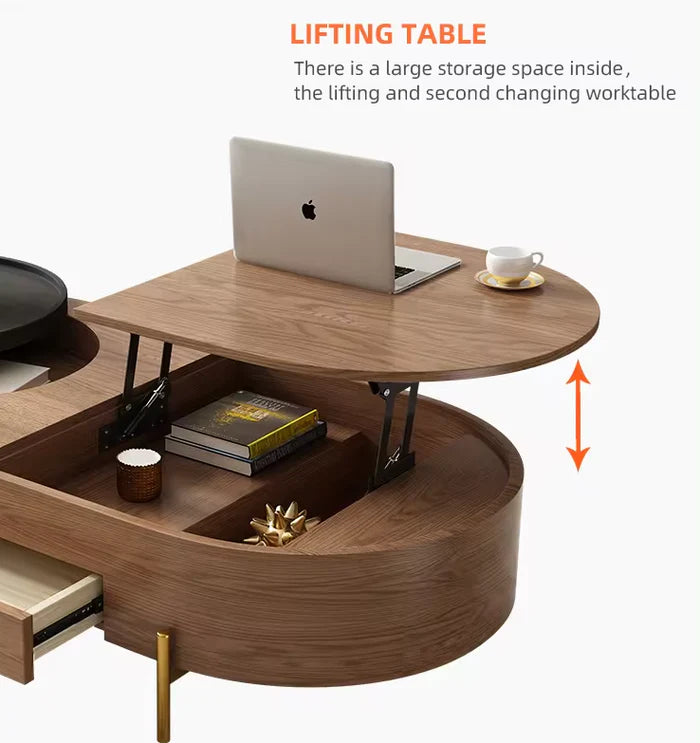 American Nordic Wooden Space-Saving Coffee Table