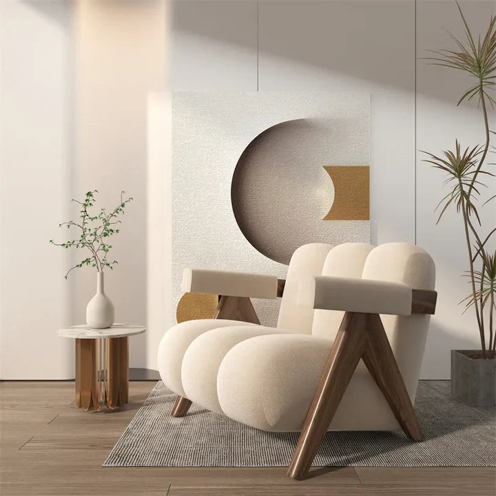 Casen White Accent Chair