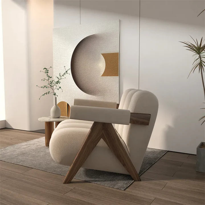 Casen White Accent Chair