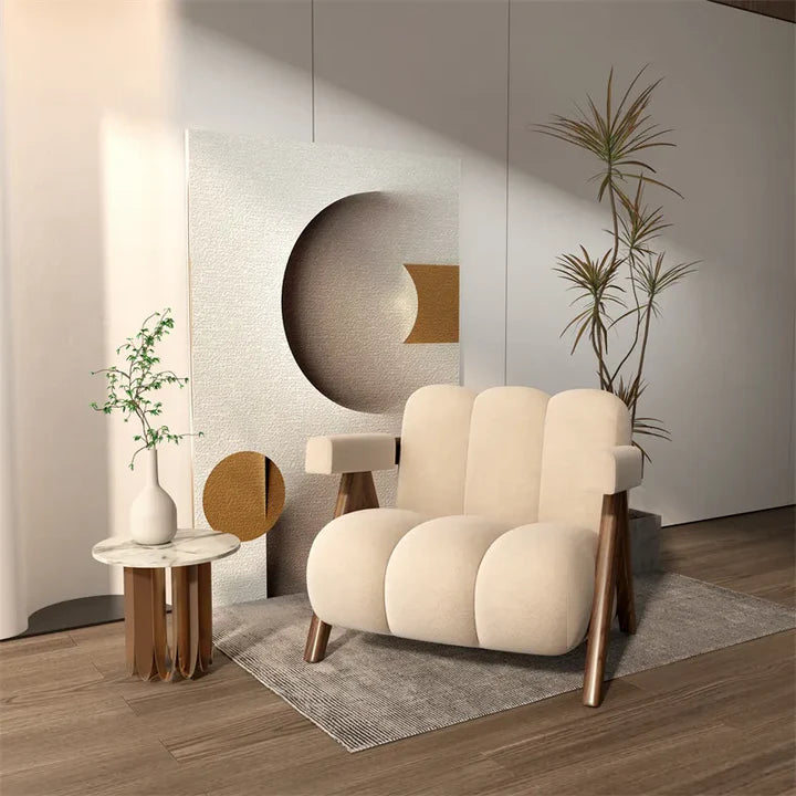 Casen White Accent Chair